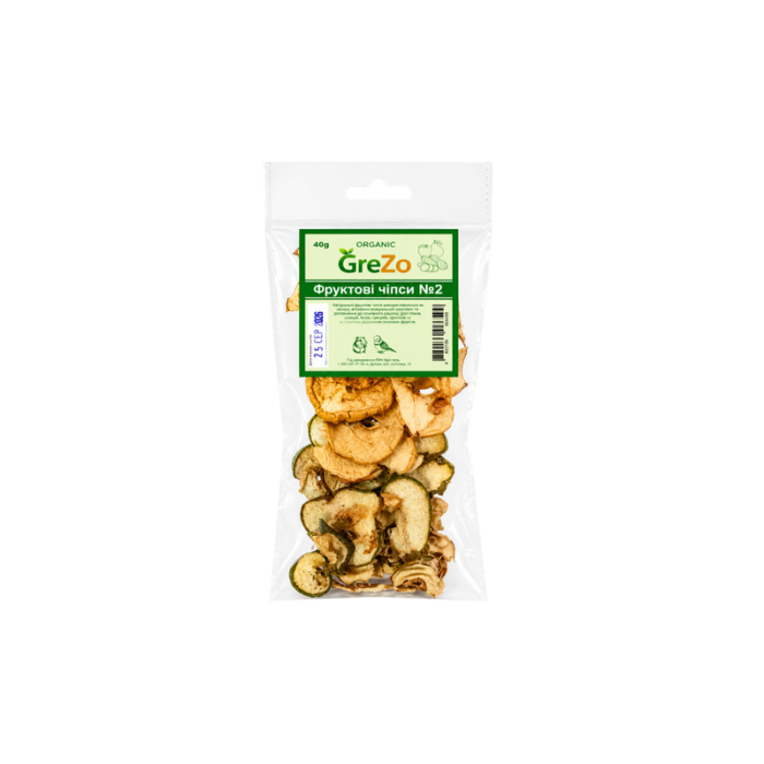 Фруктові чіпси №2 GreZo (40 г)