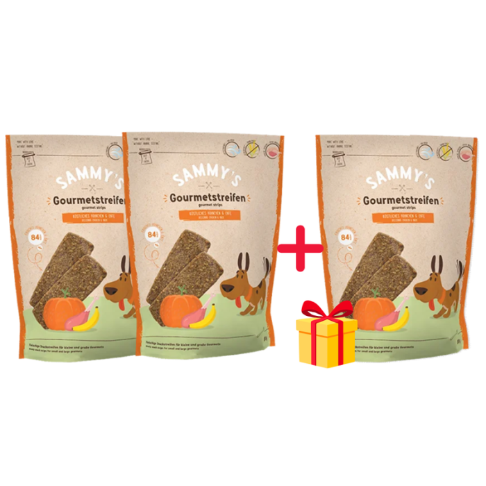 Акція! 1+1=3! Ласощі для собак Sammy`s Смужки з куркою і качкою Bosch (180 г)