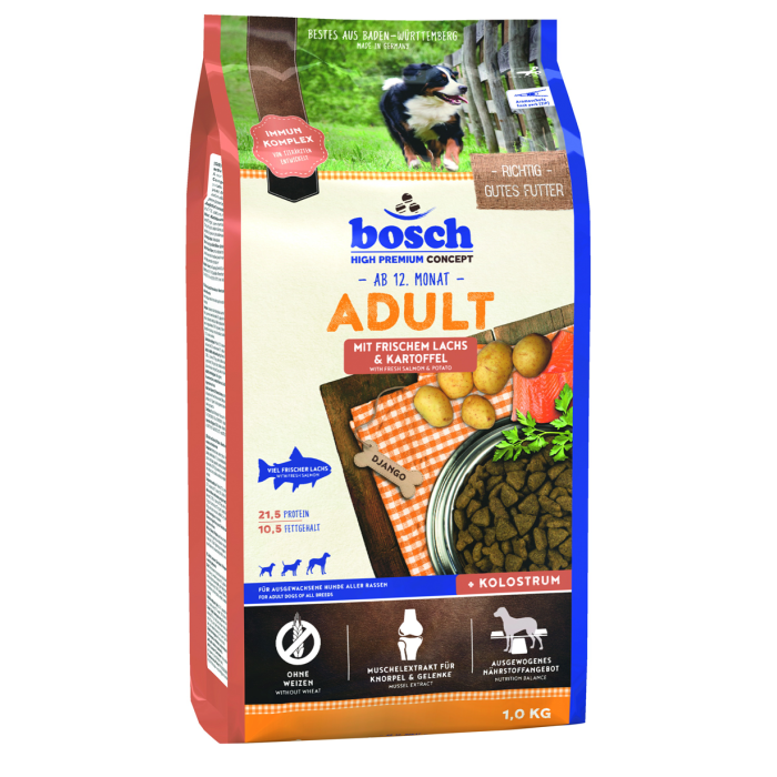 Сухий корм для собак Бош Едалт з Лососем і Картоплею (1 кг), Bosch Adult Salmon and Potato