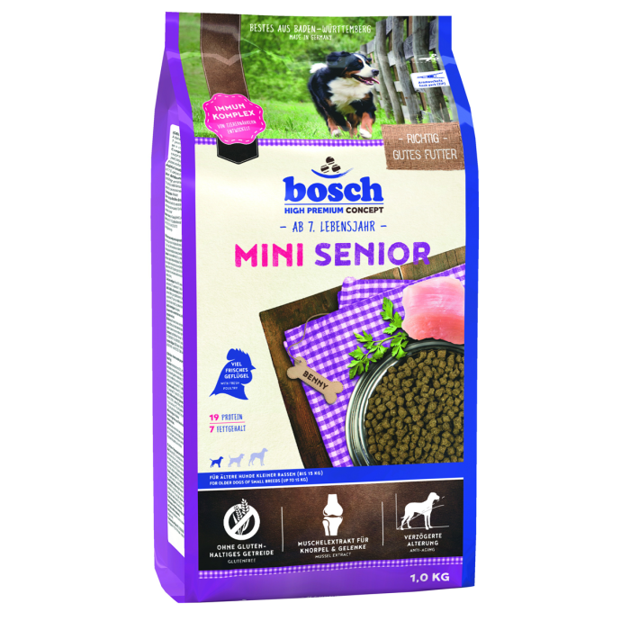 Сухий корм для собак з птицею Бош Міні Сеньйор ( 1 кг), Bosch Mini Senior