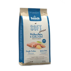 Напіввологий корм для собак Бош Софт Юніор з куркою та бататом, Bosch Soft Junior Chicken & Sweet Potato (2.5 кг)