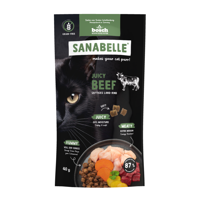 М'який корм Sanabelle Juicy з яловичиною для котів (40 г)