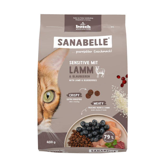 Сухий корм для котів Бош Санабель Сенсетив з ягням (400 гр), Bosch Sanabelle Sensitive with lamb (400 гр)