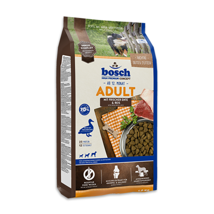Сухий корм для собак Бош Едалт з качкою та рисом (1 кг), Bosch Adult Duck & Rice (1 кг)