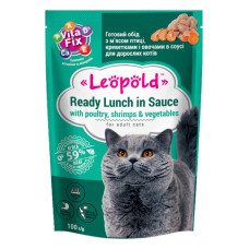 Консерви для котів Леопольд Готовий обід у соусі з м'ясом птиці (100 г)