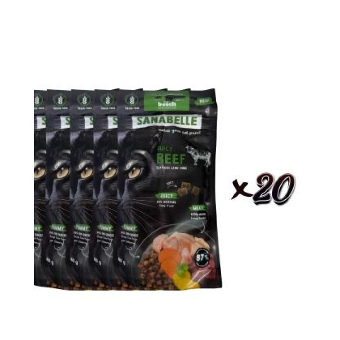 М'який корм Sanabelle Juicy з яловичиною для котів (40 г) (20 шт)
