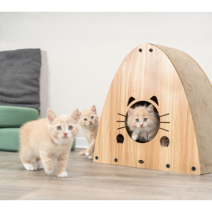 Драпак - будиночок TRIXIE для котів (48 × 48 × 28 см) (світло-коричневий)