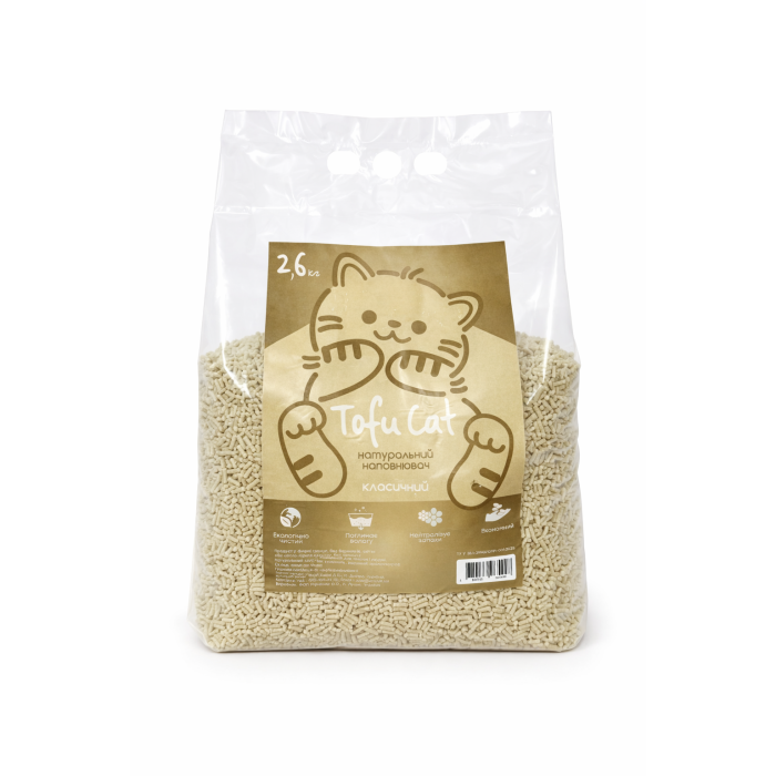 Tofu Cat наповнювач для котів (класичний) (2,6 кг/6 л)