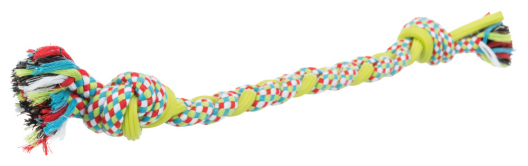 Різнокольорова ігрова мотузка з вузлами для собак (50 см) - 1