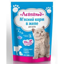 Консерва для котів Леопольд М'ясне асоорті з ягням і серцем (100 г)