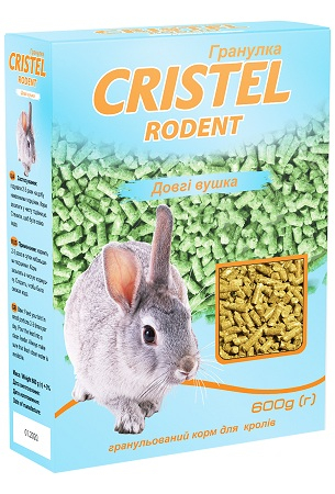 Натуральний гранульований корм для кроликів (Cristel Rodent) (600 гр) - 1