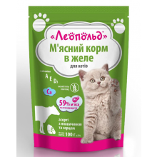 Консерва для котів Леопольд Асорті з яловичиною та сердцем (100 гр)