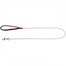 Поводок-цепь с нейлоновой ручкой XS-S для собак (красный)