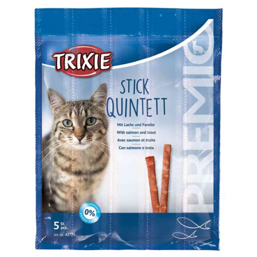 Ласощі "Stick Quintett" для котів Trixie (лосось/форель) - 1