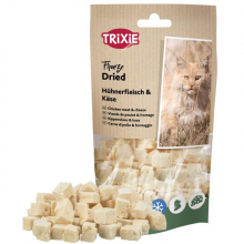 Лакомства для котов Trixie, сублимированное куриное мясо и сыр (25 г)