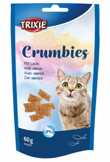 Лакомство "Crumbies" для кошек с лососем (60 г) - 1