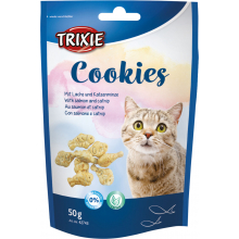 Лакомства для котов Trixie, печенье с лососем и кошачьей мятой (50 г)