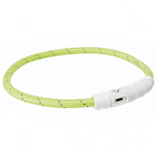 Ошейник светящийся USB Flash XS-S для собак (зелёный) - 1