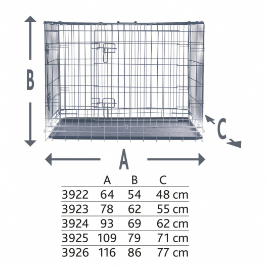 Клітка для собак (93 × 69 × 62 см) - 3