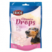 Ласощі для собак Trixie вітамінні дропси йогурт (200г)