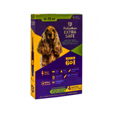 Краплі на холку Palladium EХTRA SAFE для собак 4-10 кг (4 піпетки х 1 мл)