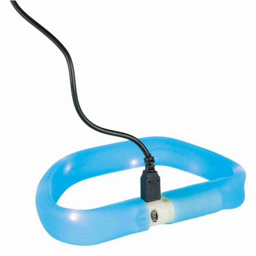 Нашийник, що світиться USB M-L для собак (синій) - 2