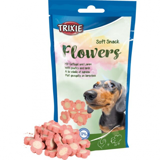 Ласощі для собак Trixie "Flowers", м'ясне асорті (75 г) - 1