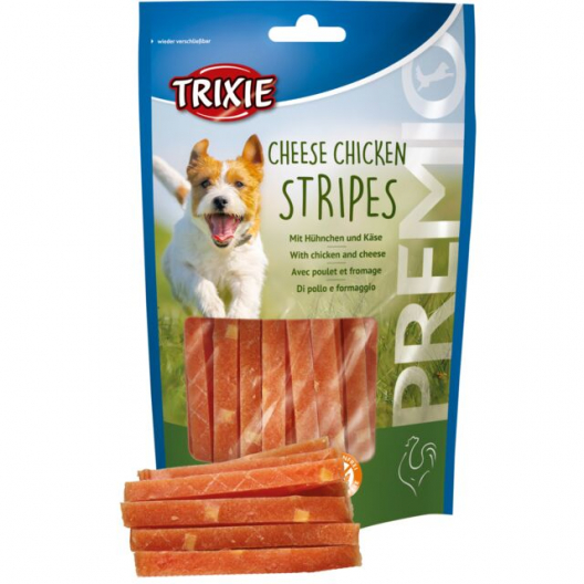 Ласощі для собак Trixie "Cheese Chicken Stripes", зі смаком курки та сиру (100 г) - 1