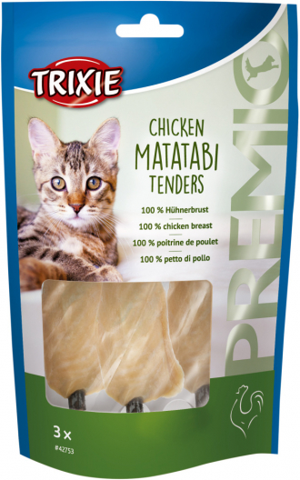 Лакомство с курицей и мататаби "PREMIO" для кошек (3шт/55гр) - 1