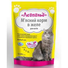 Леопольд консерва для котів, яка сприяє виведенню шерсті (85 г)