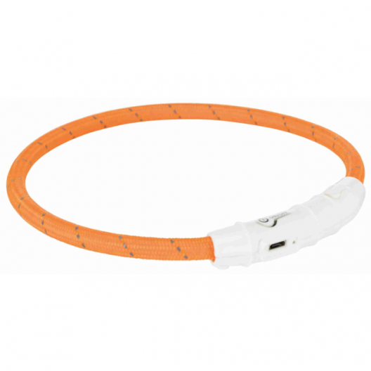 Ошейник светящийся USB Flash M-L для собак (оранжевый) - 1