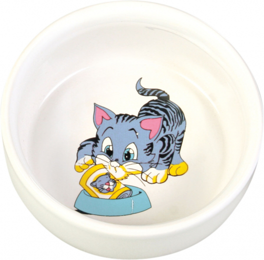 Керамическая миска с рисунком котенка (0.3 л/11 см) - 1
