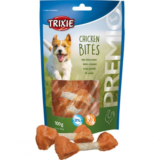 Ласощі для собак Trixie "Chicken Bites", гантелі зі смаком курки (100 г) - 1