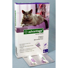 Захист від бліх у кішок та кроликів (Bayer) Advantage 80 Байєр Адвантейдж 80 вага більше 4 кг