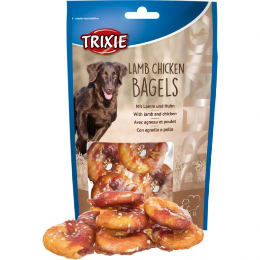 Лакомства для собак Trixie, бублики со вкусом баранины и курицы (100 г) - 1