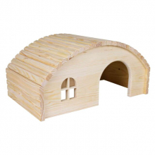 Деревянный домик для грызунов (19х11х13см)