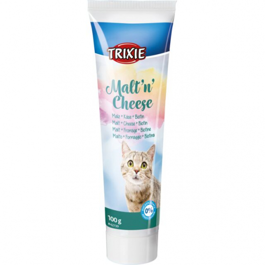 Лакомства для котів Trixie, паста з солодом, сиром і біотином (100 г) - 1