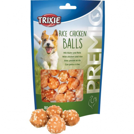 Лакомства для собак Trixie "Rice Chicken Balls" , со вкусом курицы и риса (80 г) - 1