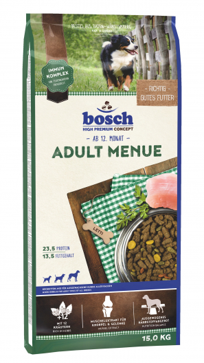Сухий корм для дорослих собак Bosch (Бош) HPC Едалт меню (15 кг) - 1