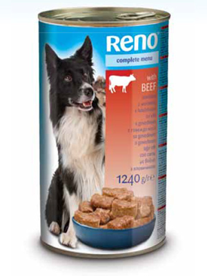 Консерва для собак RENO зі смаком яловичини (1240 г) - 1