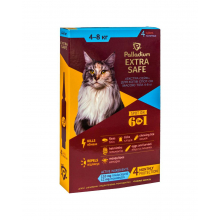 Краплі на холку Palladium EХTRA SAFE для котів 4-8 кг (4 піпетки х 1 мл)
