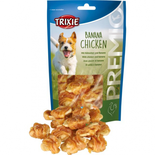 Лакомства для собак Trixie "Banana Chicke", со вкусом курицы и банана (100 г) - 1