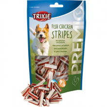 Ласощі для собак Trixie "Stripes", зі смаком курки та мінтаю (75 г)