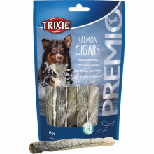 Лакомства для собак Trixie "Salmon Cigars", шкура лосося (70 г)
