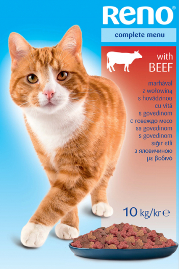 Сухой корм для кошек RENO с говядиной (10 кг) - 1