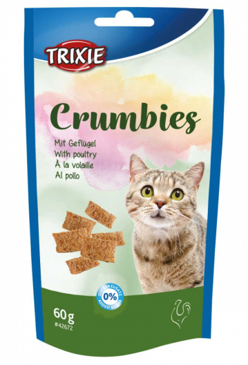 Ласощі "Crumbies" для котів з птицею (60 г) - 1