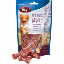 Лакомства для собак Trixie, косточки со вкусом утки и риса (80 г)