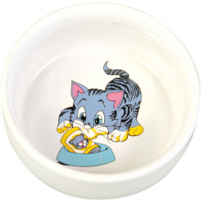 Керамическая миска с рисунком котенка (0.3 л/11 см)