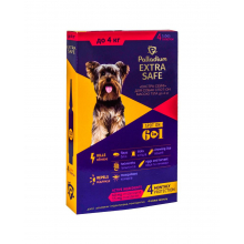 Краплі на холку Palladium EХTRA SAFE для собак до 4 кг (4 піпетки х 0,5 мл)