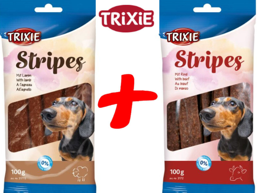 Акційний набір ласощів Trixie Stripes для собак (баранина+яловичина) (TX-31772, TX-3172) - 1